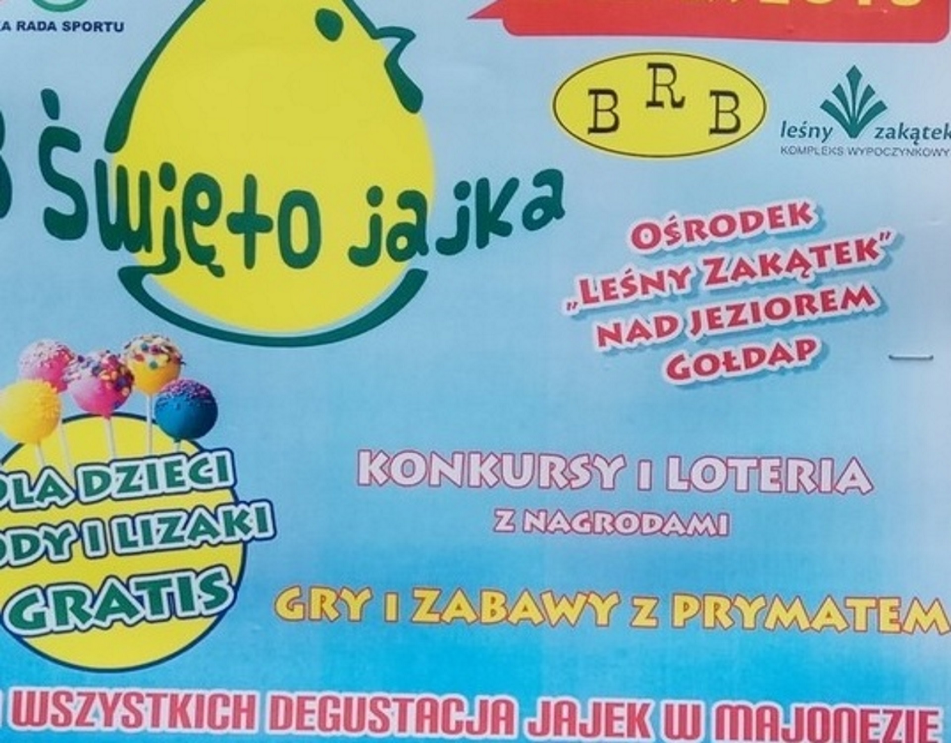 Zapraszamy 5 lipca do Gołdapi na jubileuszową 10. edycję Ogólnopolskiego Święta Jajka - Gołdap 2020. Na plakacie informacja gdzie i kiedy odbędzie się impreza. 