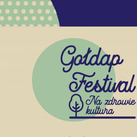 Plakat graficzny zapraszający do Gołdapi na cykliczną imprezę Festiwal Zdrowia - Gołdap 2021.