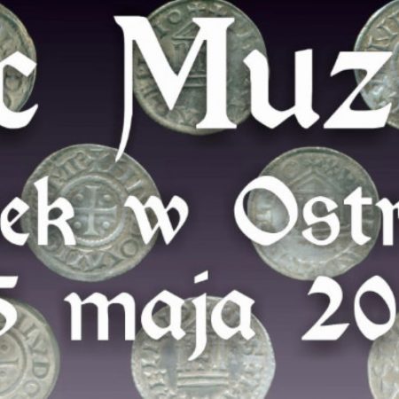 Plakat graficzny zapraszający do odwiedzenia Zamku w Ostródzie w ramach Nocy Muzeów - Ostróda 2021.