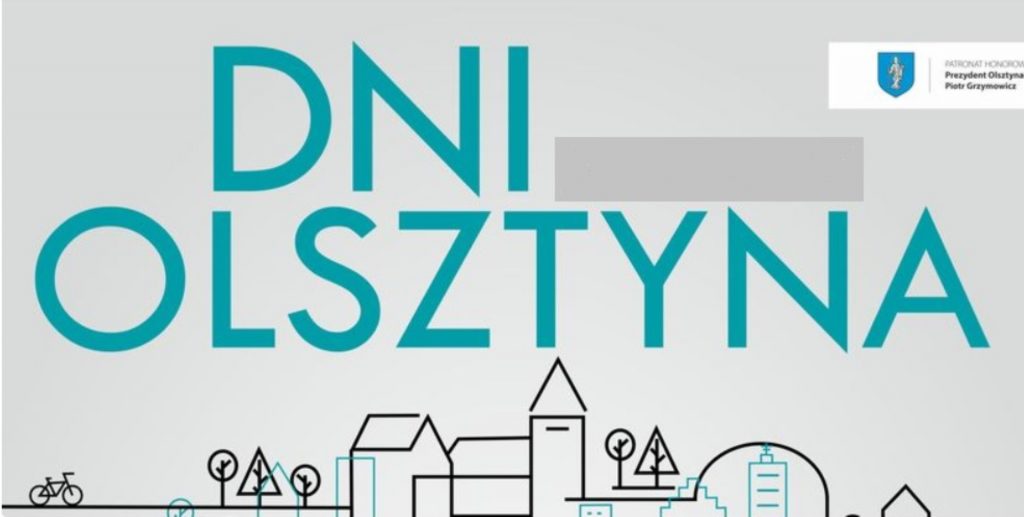 Plakat graficzny zapraszający do Olsztyna na cykliczną imprezę Dni Olsztyna 2021.