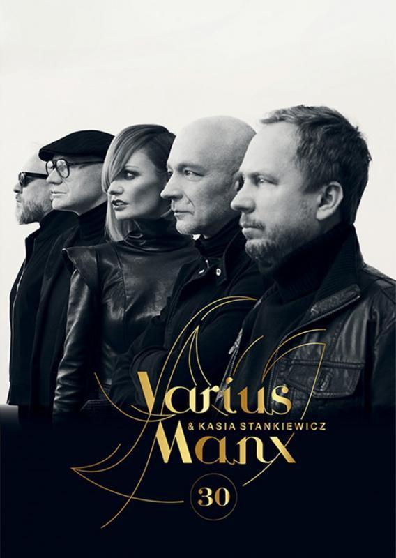 Plakat graficzny zapraszający na koncert zespołu Varius Manx & Kasia Stankiewicz – Ostróda 2021. Na plakacie zdjęcie zespołu.  