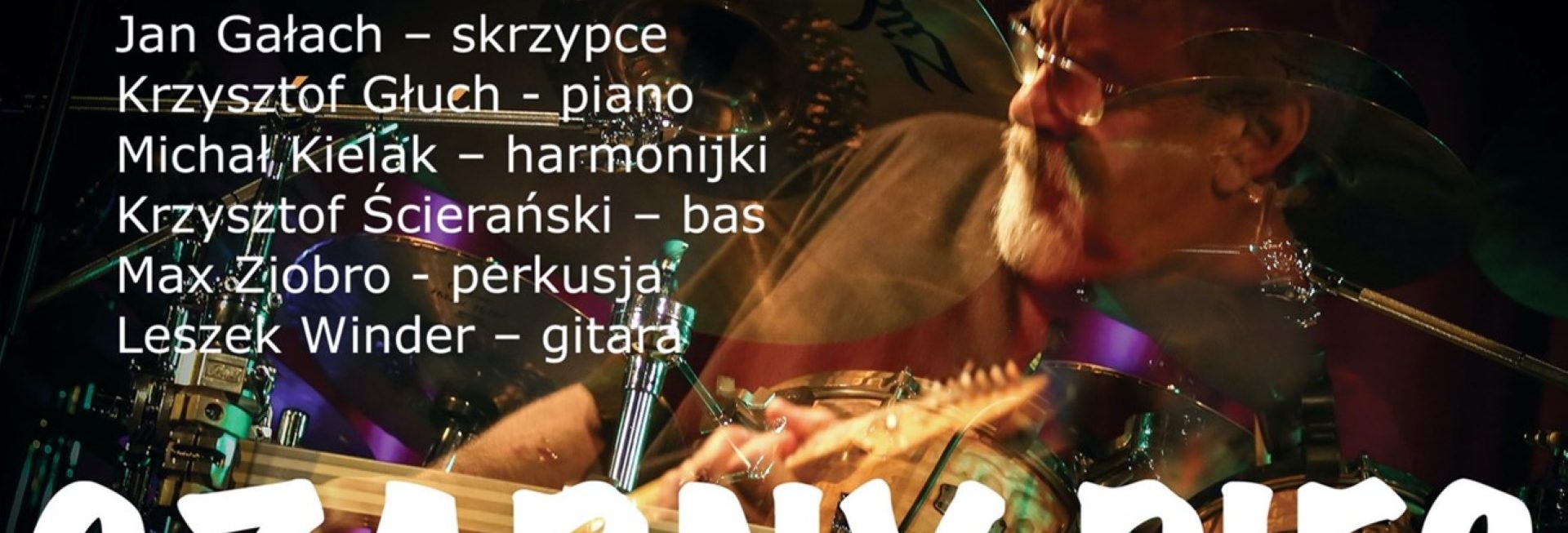 Plakat graficzny zapraszający do Olsztyna na koncert zespołu Czarny Pies i Adam Zalewski TRIO "Na Zakończenie Lata" - Olsztyn 2021.