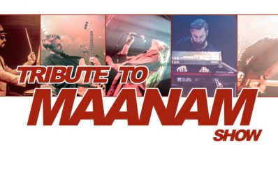 Plakat graficzny zapraszający do Morąga na koncert "Tribute to Maanam" największe przeboje zespołu Maanam - Morąg 2021.