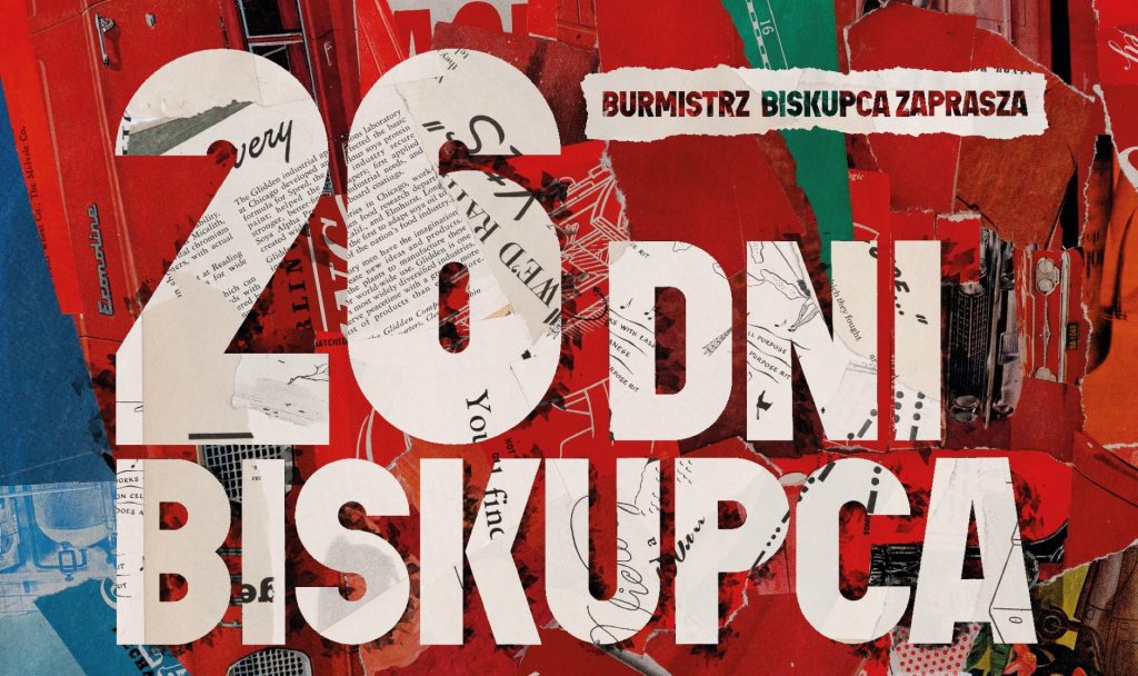Plakat graficzny zapraszający do Biskupca na 26. edycję Dni Biskupca 2022.
