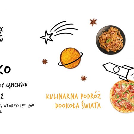 Plakat graficzny zapraszający do Giżycka na 4. edycję Festiwalu Smaków Food Trucków w Giżycku 2022.