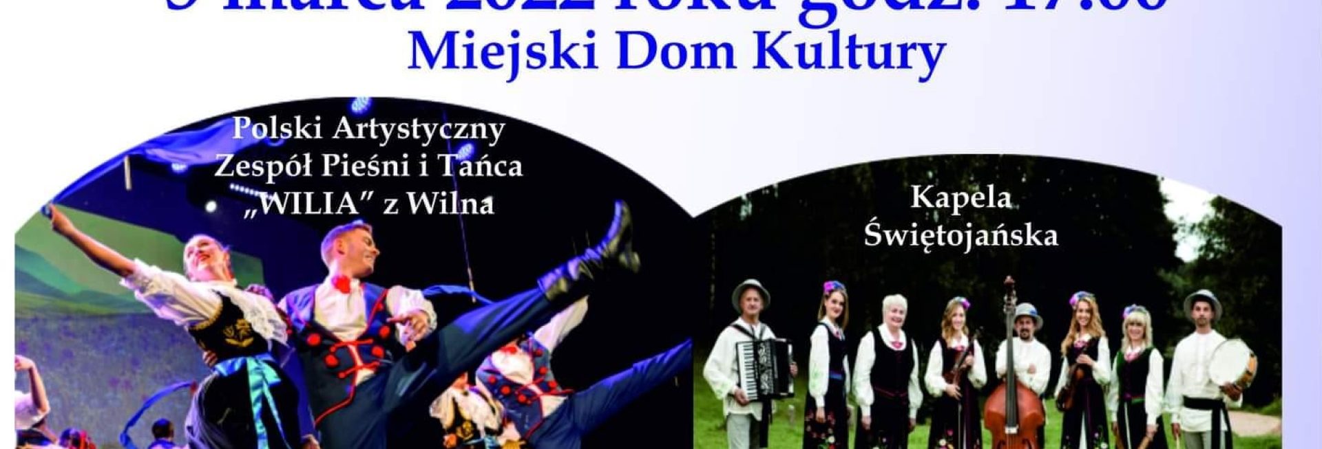 Plakat graficzny zapraszający na do Szczytna na koncert Kaziuki - Wilniuki Szczytno 2022.