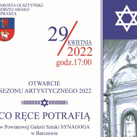 Plakat graficzny zapraszający do Barczewa na Otwarcie Sezonu Artystycznego Barczewo 2022.