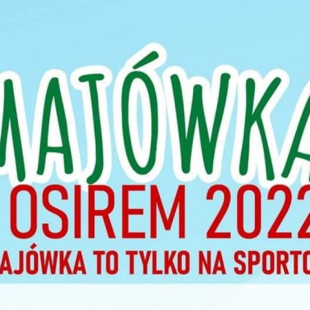 Plakat graficzny zapraszający do Jezioran na Sportową Majówkę w Jezioranach 2022.