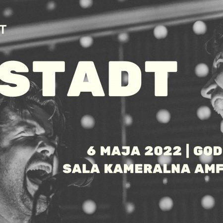 Plakat graficzny zapraszający do Ostródy na koncert zespołu L.STADT. 