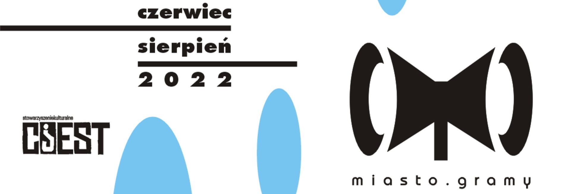 Plakat graficzny zapraszający do Elbląga na cykl koncertów Miasto.Gramy Elbląg 2022.