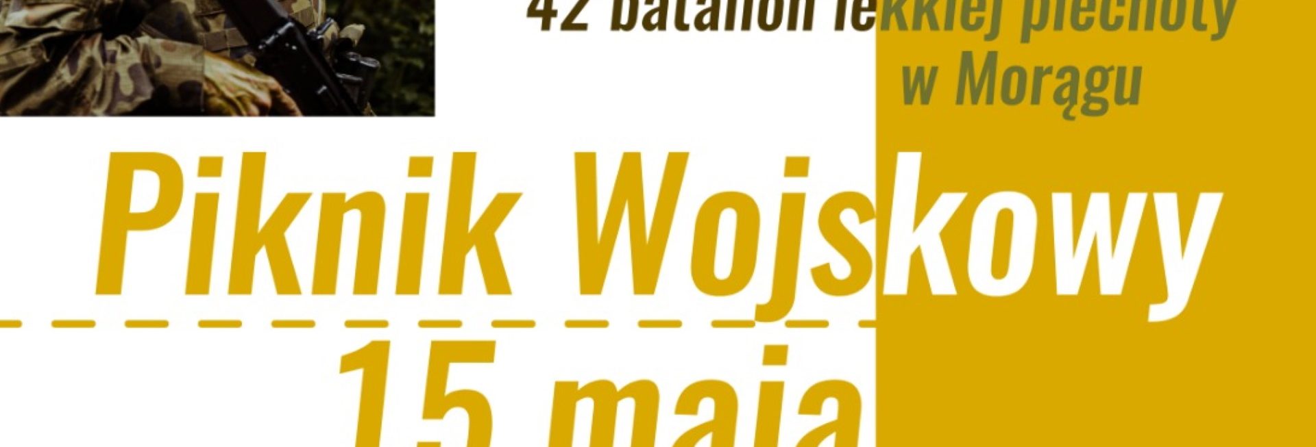 Plakat graficzny zapraszający do Iławy na Piknik Wojskowy Iława 2022.