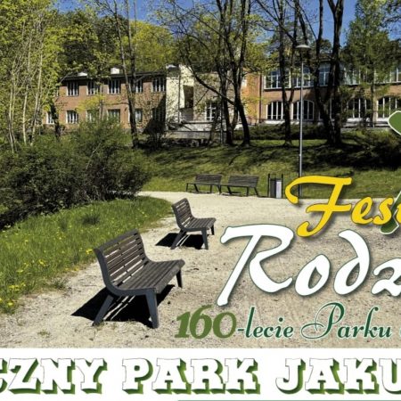 Plakat graficzny zapraszający do Parku Jakubowo w Olsztynie na 11. edycję Festynu Rodzinnego - Magiczny Park Jakubowo Olsztyn 2022. 