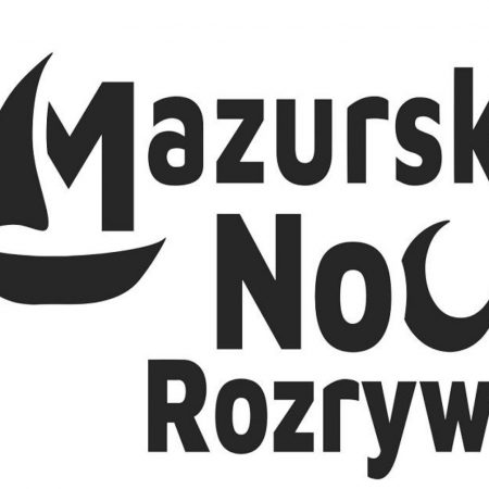Plakat graficzny zapraszający do Mrągowa na 1. edycję Mazurskiej Nocy Rozrywki Mrągowo 2022.