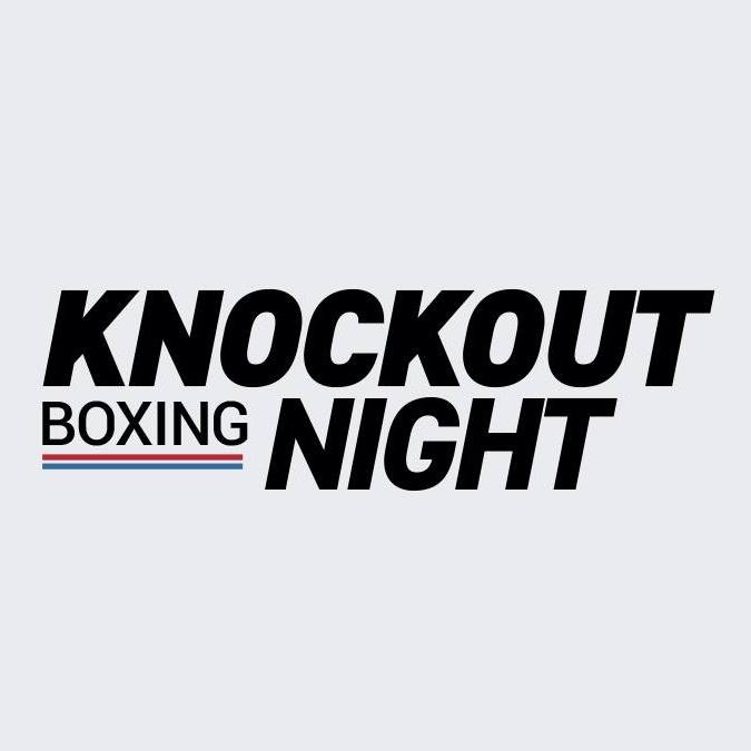 Plakat graficzny - logo Knockout Boxing Night. 