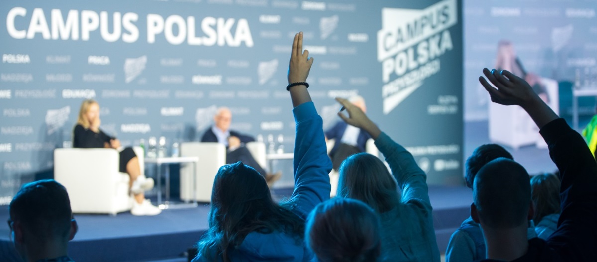 Zdjęcie zapraszające do Olsztyna - miasteczka studenckiego w Kortowie na kolejną edycję jedynego takiego wydarzenia w Polsce Campus Polska Przyszłości Olsztyn. 
