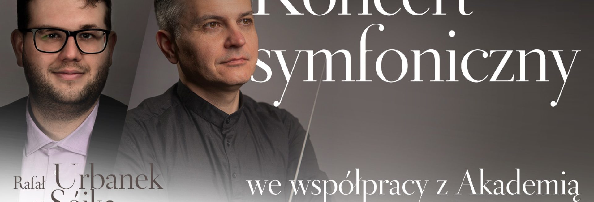 Plakat graficzny zapraszający do Olsztyna na koncert symfoniczny we współpracy z Akademią Muzyczną w Bydgoszczy Olsztyn 2022.
