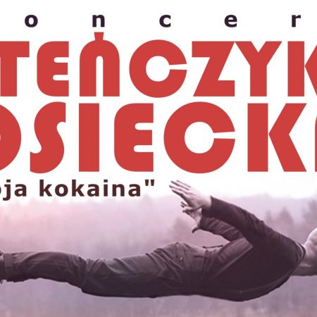 Plakat graficzny zapraszający do Olsztyna na koncert Tomasz Steńczyk - Koncert z piosenkami Agnieszki Osieckiej Olsztyn 2022.