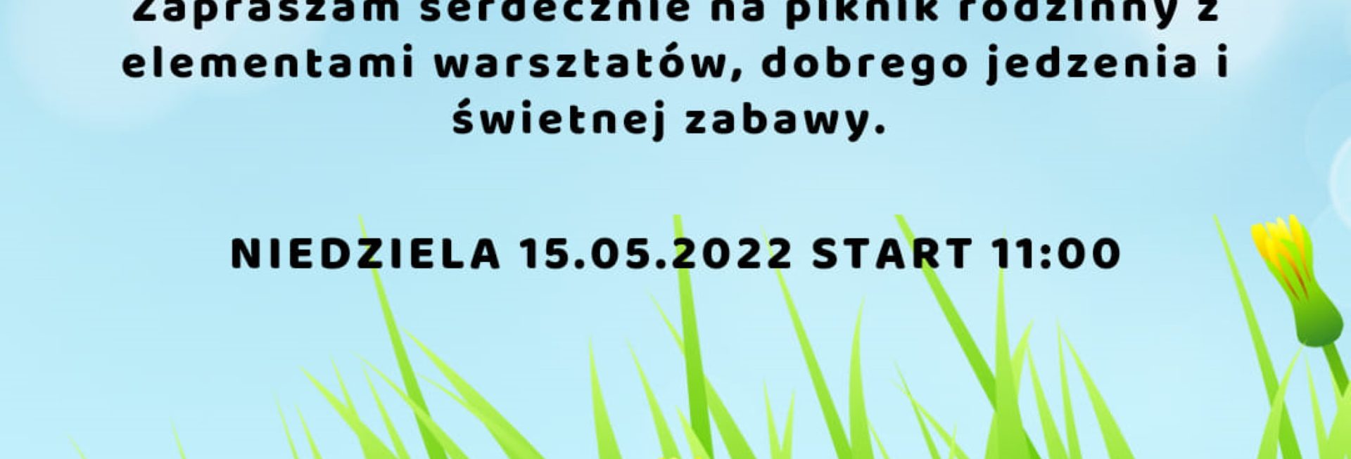 Plakat graficzny zapraszający do miejscowości Pajtuny w gminie Purda na Pajtuński Festiwal Mniszka i Miodu Pajtuny 2022.