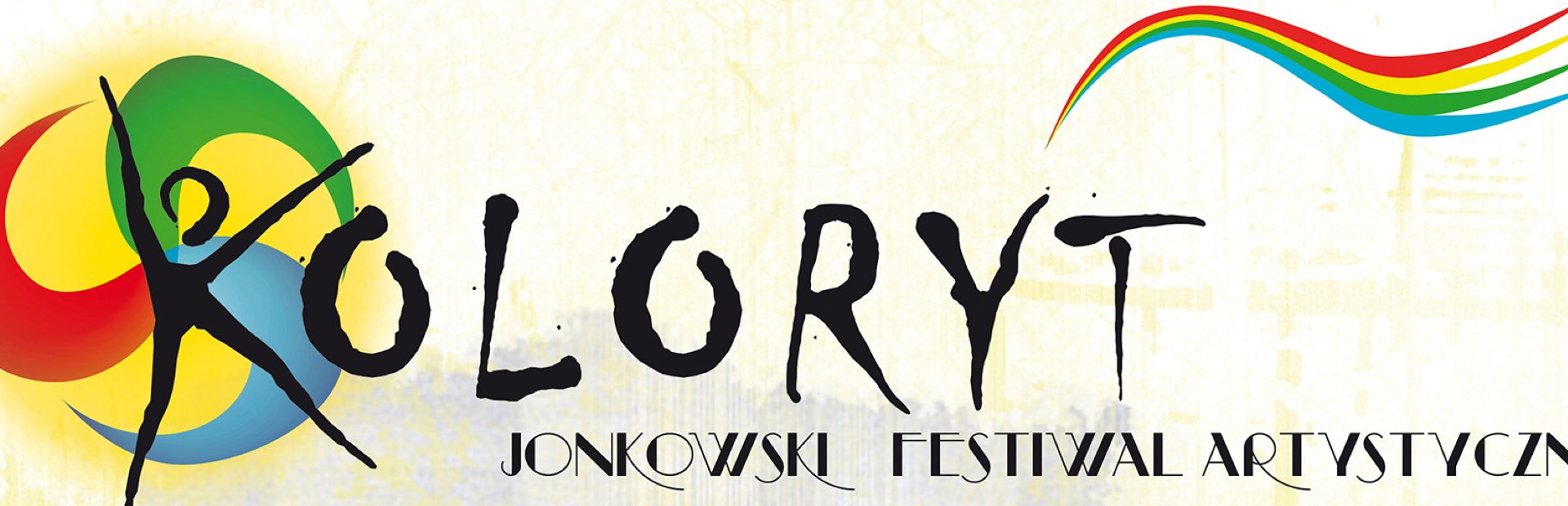 Plakat graficzny zapraszający do Jonkowa na coroczną imprezę plenerową Festiwal Koloryt Jonkowo 2023.