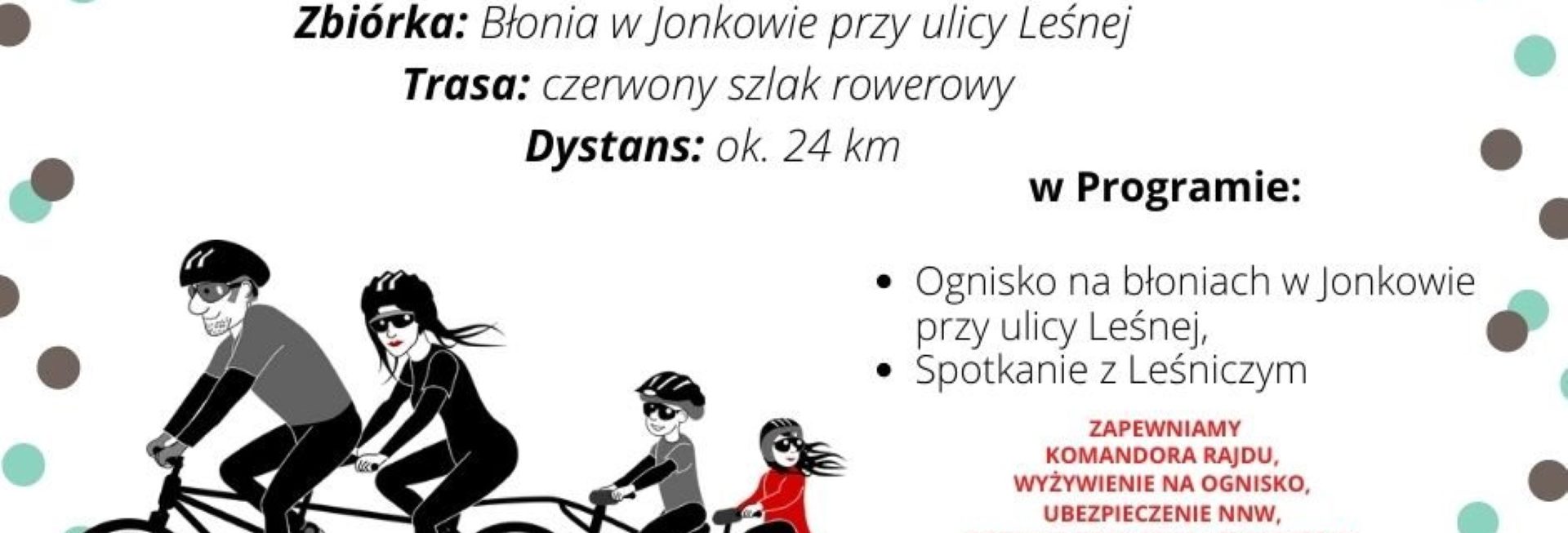 Plakat zapraszający do Jonkowa na rajd rowerowy "Nakręć się na EKO" Jonkowo 2022.