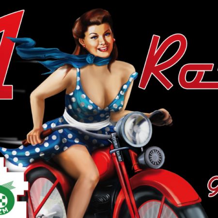 Plakat graficzny zapraszający do Mrągowa i Pasymia na 44. edycję Rotar Rajd - Mrągowo / Pasym 2022.