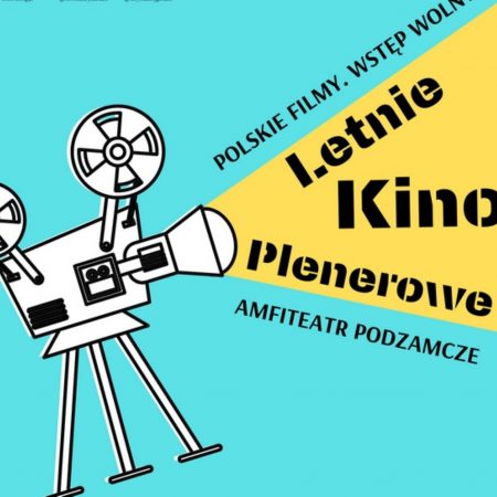 Plakat zapraszający do Olecka na Letnie Kino Plenerowe Olecko 2022.