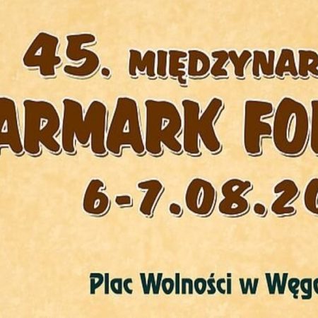 Plakat zapraszający do Węgorzewa na 45. edycję Międzynarodowego Jarmarku Folkloru Węgorzewo 2022.