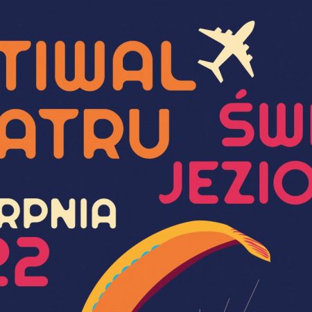 Plakat zapraszający do Jezioran na Festiwal Wiatru - Święto Jezioran 2022.