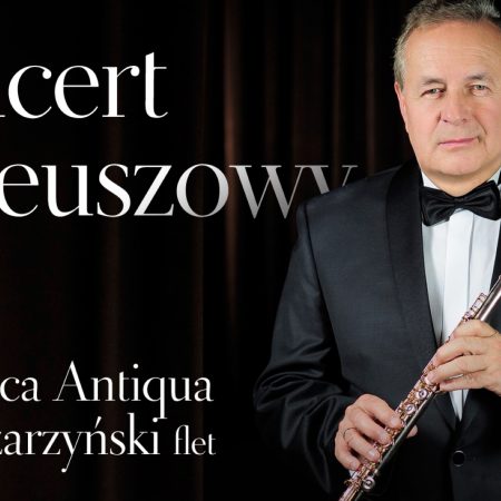 Plakat zapraszający do Olsztyna na koncert jubileuszowy Filharmonia Olsztyn 2022. 