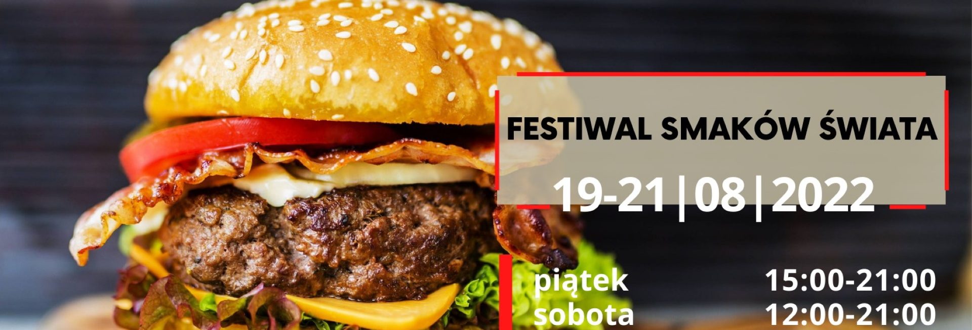 Plakat zapraszający do Szczytna na Festiwal Smaków Świata Szczytno 2022.