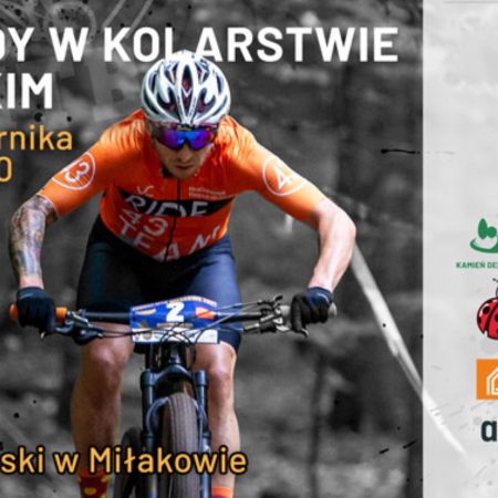 Plakat zapraszający do Miłakowa na zawody Łukosz MTB Miłakowo 2022.