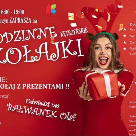 Plakat zapraszający do Kętrzyna na Rodzinne Mikołajki Kętrzyn 2022.