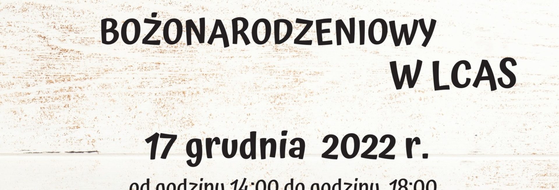 Plakat zapraszający do Lubawy na Jarmark Bożonarodzeniowy Lubawa 2022.