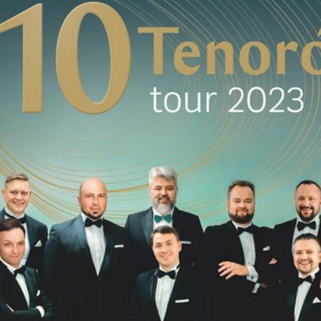 Plakat zapraszający na Koncert 10 Tenorów Filharmonia Olsztyn 2023.   