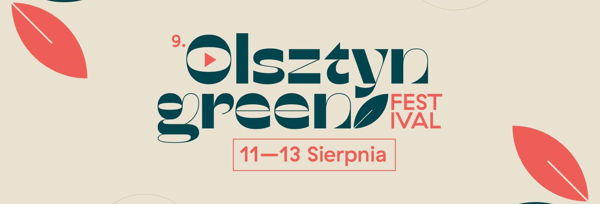 Plakat zapraszający do Olsztyna na kolejną edycję Olsztyńskiego Green Festivalu Olsztyn 2023.