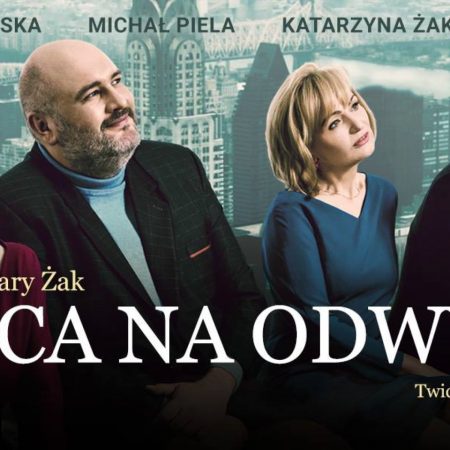 Plakat zapraszający do Ełku na spektakl komediowy "Serce na odwyku" Ełk 2023.