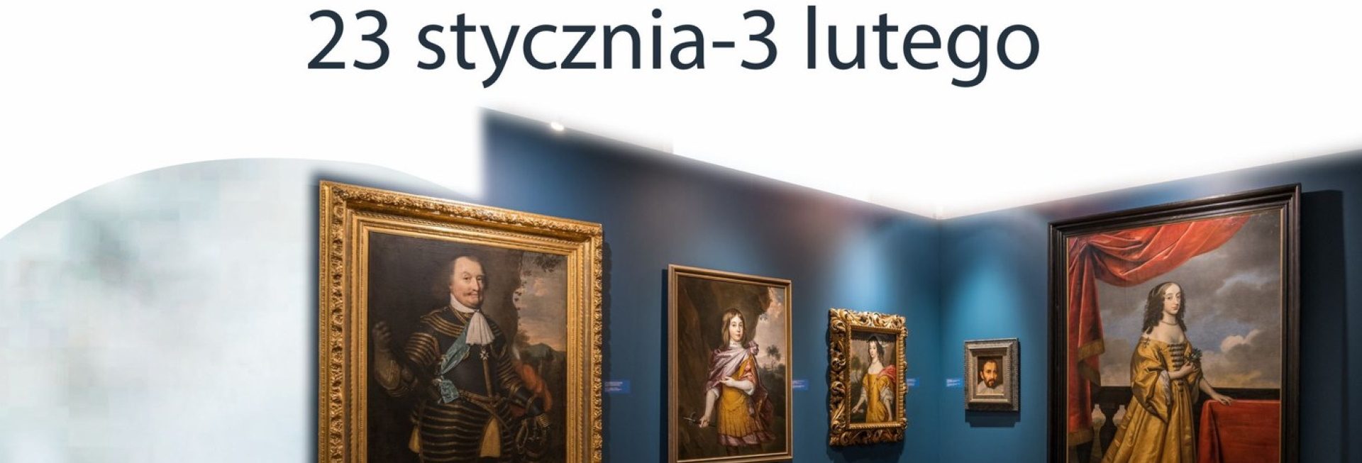 Plakat zapraszający w dniach od 23 stycznia do 3 lutego 2023 r. do Muzeum Warmii i Mazur w Olsztynie na ferie w Muzeum.