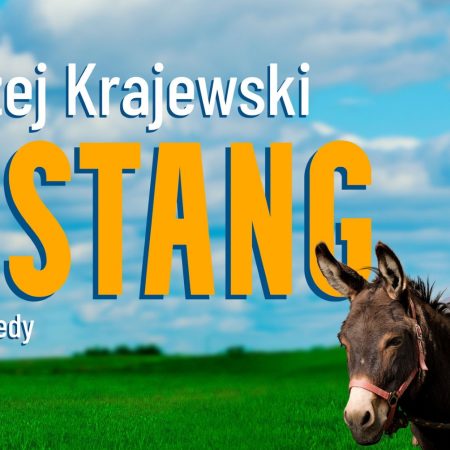 Plakat zapraszający na występ Stand-up: Błażej Krajewski "Mustang" 2023.