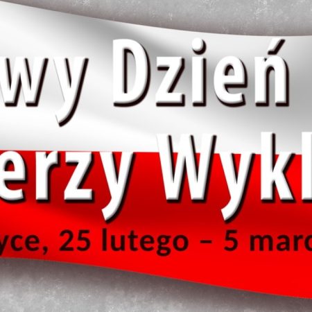 Plakat zapraszający w dniach od 25 lutego do 5 marca 2023 r. do Bartoszyc na Narodowy Dzień Pamięci Żołnierzy Wyklętych Bartoszyce 2023.
