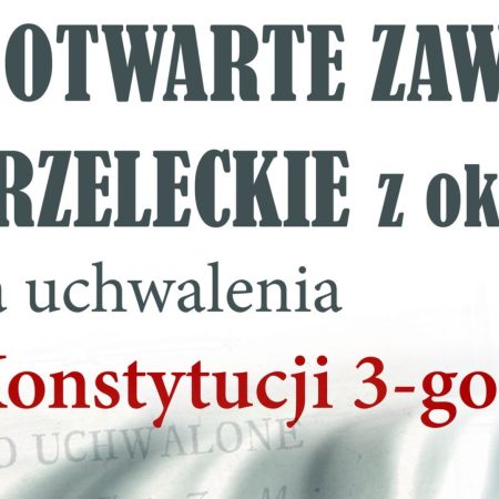 Plakat zapraszający w środę 3 maja 2023 r. do Jonkowa na 13. edycję Otwartych Zawodów Strzeleckich z okazji uchwalenia Konstytucji 3-go Maja Jonkowo 2023.