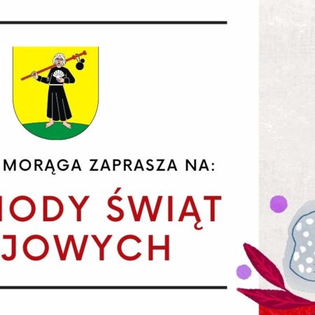 Plakat zapraszający w dniach 2-3 maja 2023 r. do Morąga na Majówkę - Obchody Świąt Majowych Morąg 2023.