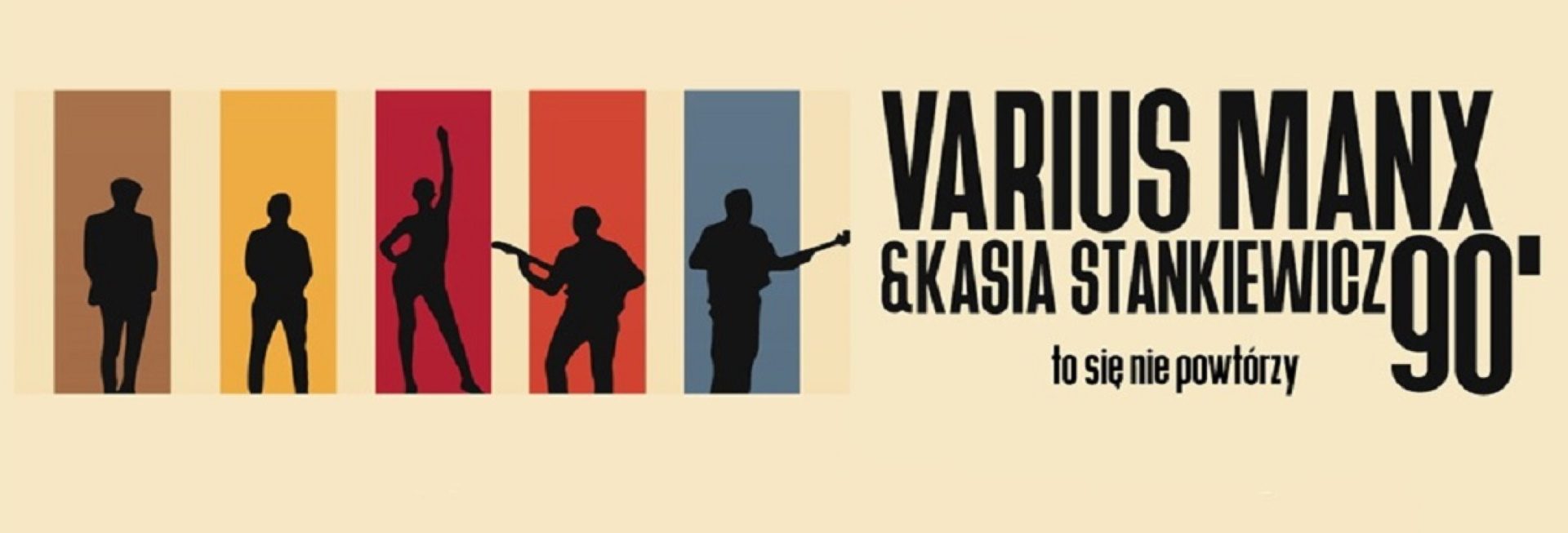 Plakat zapraszający w poniedziałek 14 sierpnia 2023 r. do Mrągowa na koncert zespołu Varius Manx & Kasia Stankiewicz - 90. TO SIĘ NIE POWTÓRZY! Mrągowo 2023.