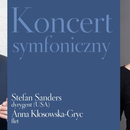 Plakat zapraszający w piątek 28 kwietnia 2023 r. do Olsztyna na koncert symfoniczny Filharmonia Olsztyn 2023 