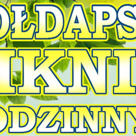 Plakat zapraszający w sobotę 20 maja 2023 r. do Gołdapi na Gołdapski Piknik Rodzinny Gołdap 2023.