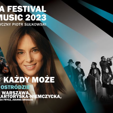 Plakat zapraszający w sobotę 1 lipca 2023 r. do Ostródy na 7.edycję Arena Festival film & music – „Śpiewać każdy może” Ostróda 2023.