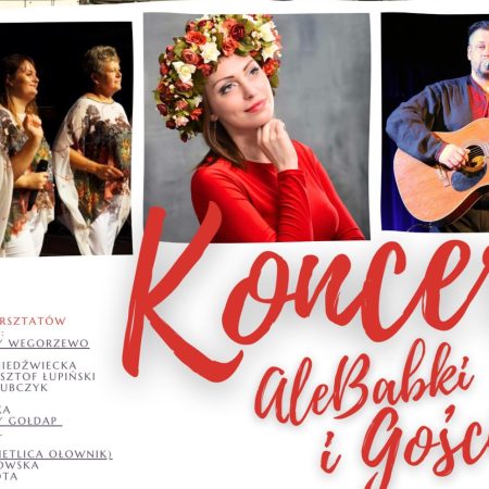 Plakat zapraszający w niedzielę 9 lipca 2023 r. do miejscowości Budry w powiecie węgorzewskim na koncert artystyczny ALEBABKI I GOŚCIE Budry 2023.