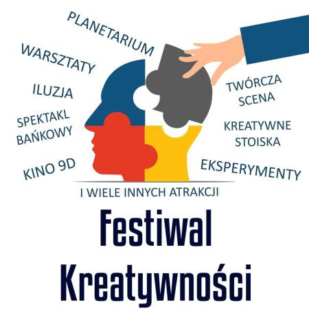 Plakat zapraszający w dniach 13-14 czerwca 2023 r. do Elbląga na Festiwal Kreatywności Elbląg 2023.