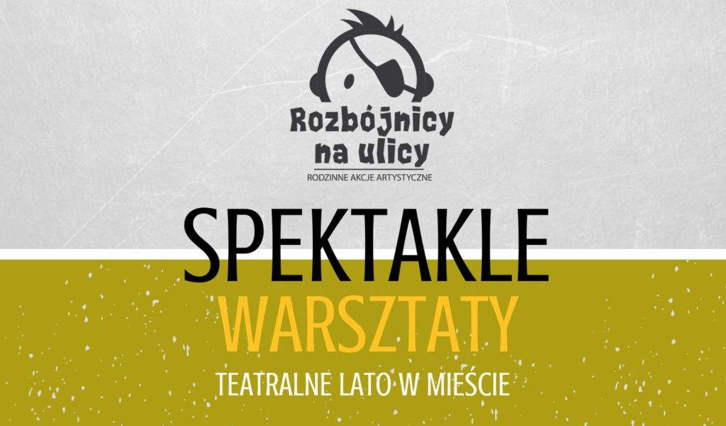 Plakat zapraszający do Elbląga na spektakle teatralne z cyklu Teatralne Lato w Mieście Elbląg 2023.