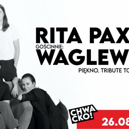 Plakat zapraszający w sobotę 26 sierpnia 2023 r. do Olsztyna na koncert Rita Pax & Wojciech Waglewski w Olsztynie "Piękno" Tribute to Breakout Olsztyn 2023.