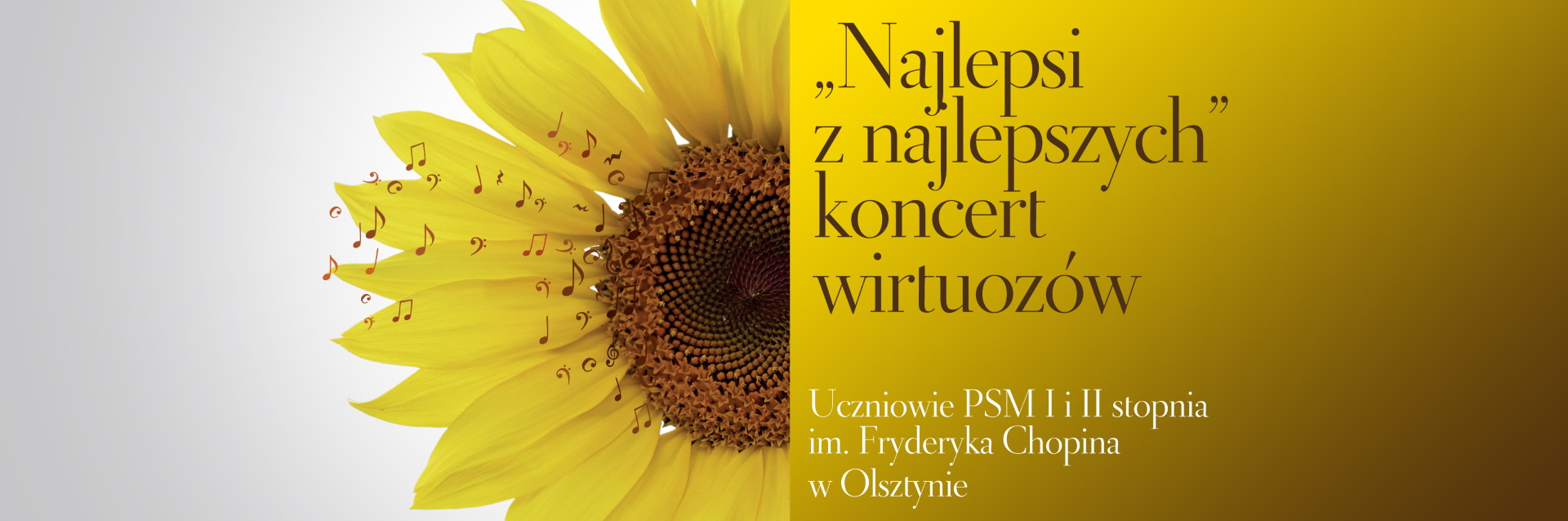 Plakat zapraszający w niedzielę 18 czerwca 2023 r. do Olsztyna na koncert wirtuozów „Najlepsi z najlepszych” Filharmonia Olsztyn 2023.